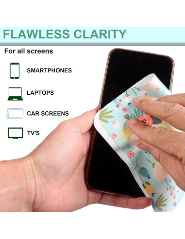 12 Paños de Microfibra ADBGV para Limpieza de Lentes y Pantallas