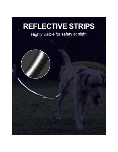 Correa Táctica para Perros Joytale 1.22-1.83m Bungee Verde Militar