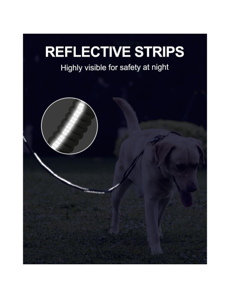 Correa Táctica para Perros Joytale 1.22-1.83m Bungee Verde Militar