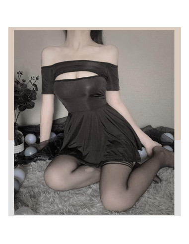 Vestido de Noche Sexy SINROYEE de Seda para Mujeres - Talla Única