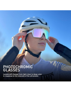 Gafas de Ciclismo KAPVOE Fotoquímicas UV400 Rosa 2