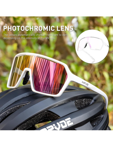 Gafas de Ciclismo KAPVOE Fotoquímicas UV400 Rosa