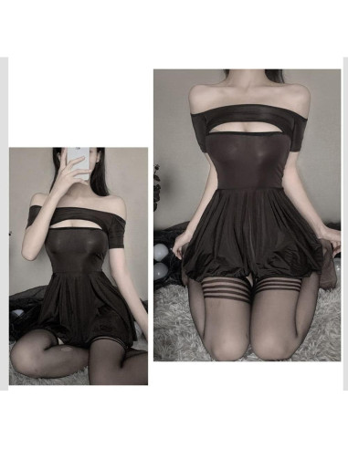 Vestido de Noche Sexy SINROYEE de Seda para Mujeres - Talla Única