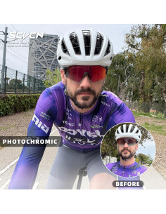 Gafas de Ciclismo Fotoquímicas SCVCN UV400 TR90 Negro 2