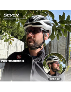 Gafas de Ciclismo Fotochromáticas SCVCN UV400 TR90 Dorado 2