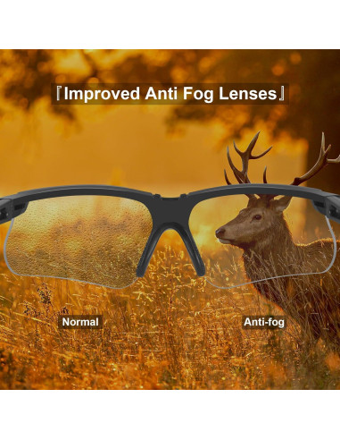 Gafas de Seguridad DAXISONN Anti Niebla UV400 para Tiro