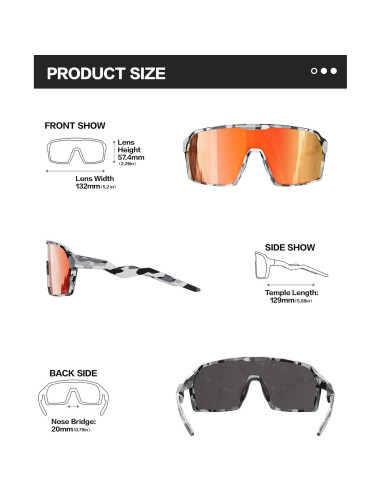 Gafas de sol BIRCEN deportivas UV400 para ciclismo y correr