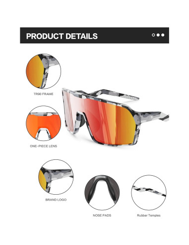 Gafas de sol BIRCEN deportivas UV400 para ciclismo y correr