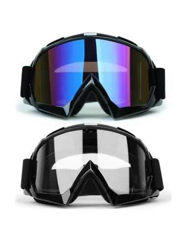 Gafas de ATV XYOP 2-Pack UV400 Antivaho y Antiarañazos