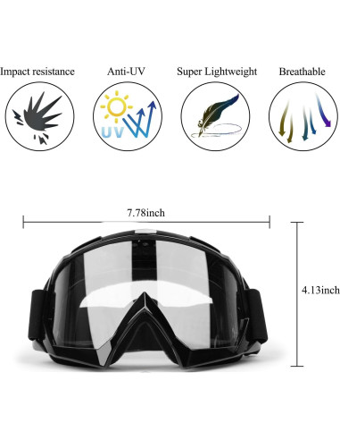 Gafas de ATV XYOP 2-Pack UV400 Antivaho y Antiarañazos