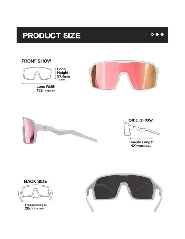 Gafas de sol deportivas BIRCEN UV400 para ciclismo y correr