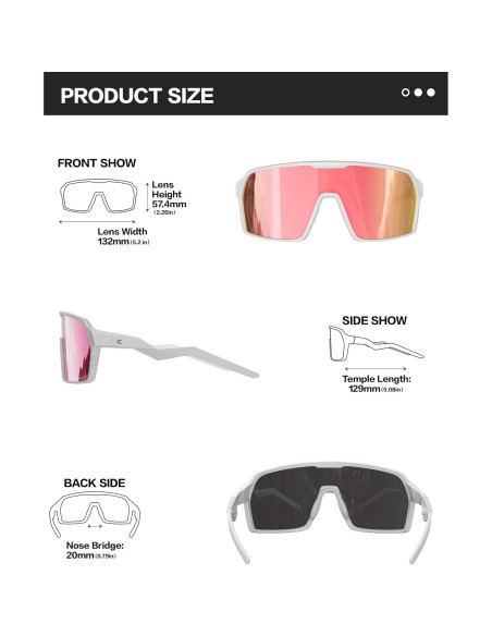 Gafas de sol deportivas BIRCEN UV400 para ciclismo y correr Gafas de sol deportivas BIRCEN UV400 para ciclismo y correr