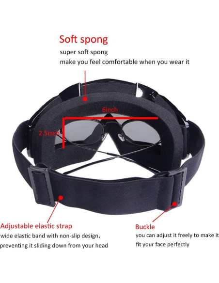 Gafas de ATV XYOP 2-Pack UV400 Antivaho y Antiarañazos