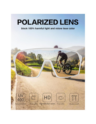 Gafas de sol deportivas BIRCEN UV400 para ciclismo y correr
