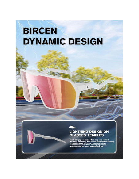 Gafas de sol deportivas BIRCEN UV400 para ciclismo y correr Gafas de sol deportivas BIRCEN UV400 para ciclismo y correr