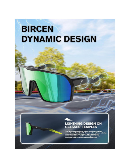 Gafas de sol BIRCEN polarizadas para deportes UV400 Gafas de sol BIRCEN polarizadas para deportes UV400