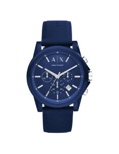 Reloj Cronógrafo AX Armani Exchange 44mm Azul Silicona