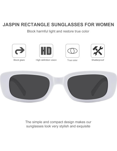 Gafas de Sol Rectangulares JASPIN UV400 Unisex Retro