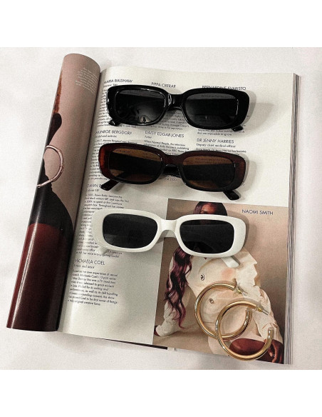 Gafas de Sol Rectangulares JASPIN UV400 Unisex Retro Gafas de Sol Rectangulares JASPIN UV400 Unisex Retro