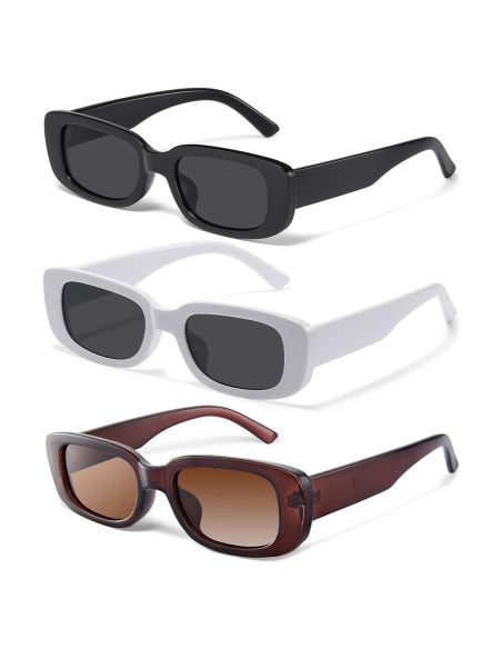 Gafas de Sol Rectangulares JASPIN UV400 Unisex Retro Gafas de Sol Rectangulares JASPIN UV400 Unisex Retro