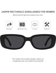 Gafas de Sol Rectangulares JASPIN UV400 Unisex Retro 2