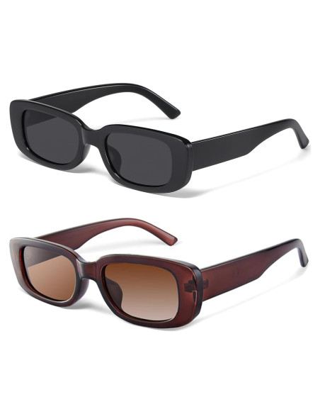 Gafas de Sol Rectangulares JASPIN UV400 Unisex Retro Gafas de Sol Rectangulares JASPIN UV400 Unisex Retro