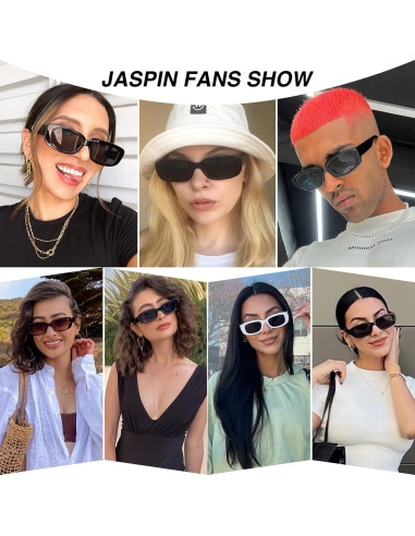 Gafas de Sol Rectangulares JASPIN UV400 Unisex Retro Y2K