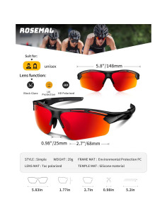 Gafas de sol deportivas Rosemal 7253 polarizadas UV400 2