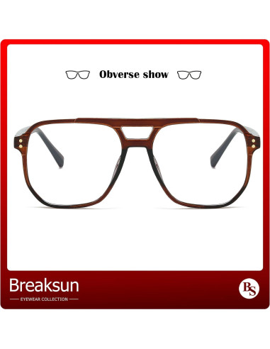 Gafas de sol retro Breaksun B68 unisex 54mm bloqueadoras