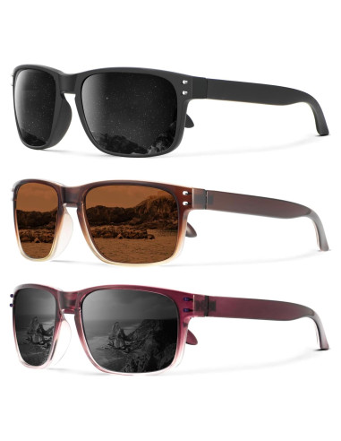 Gafas de Sol Polarizadas KALIYADI 3 Paquete UV Protección