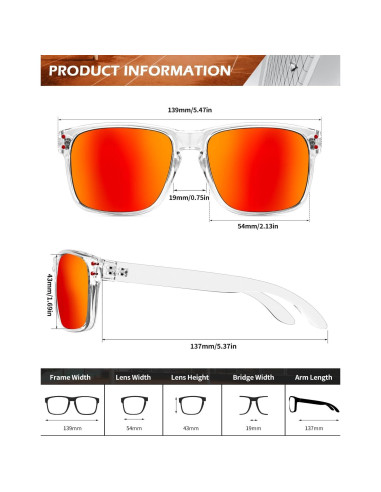 Gafas de Sol Polarizadas KALIYADI Estilo Vintage UV