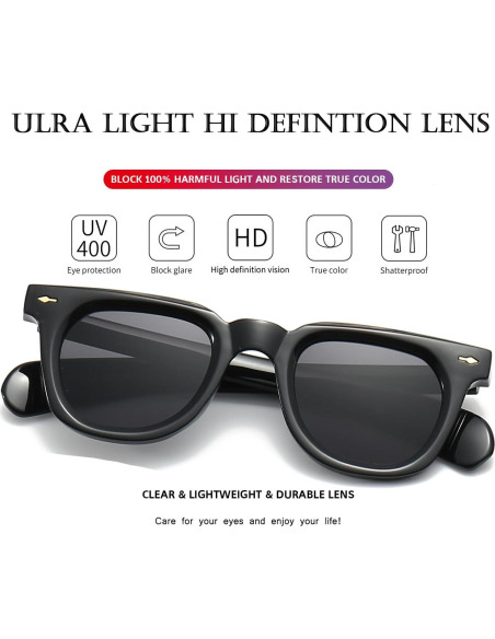 Gafas de Sol Cuadradas PORADAY Unisex con Lentes UV400 Gafas de Sol Cuadradas PORADAY Unisex con Lentes UV400