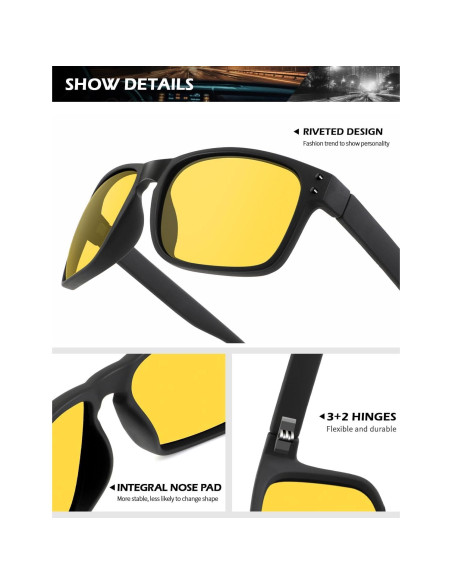 Gafas de Sol Polarizadas KALIYADI Estilo Vintage UV