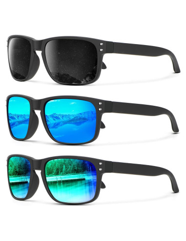 Gafas de Sol Polarizadas KALIYADI 3 Paquete UV Protección