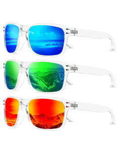 Gafas de Sol Polarizadas KALIYADI Estilo Vintage UV 3 Piezas