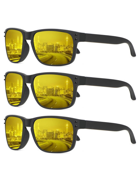 Gafas de sol KALIYADI polarizadas estilo vintage paquete de 3