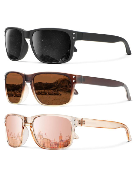 Gafas de Sol Polarizadas KALIYADI Estilo Vintage UV