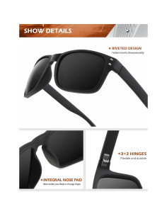 Gafas de Sol Polarizadas KALIYADI Estilo Vintage UV 2