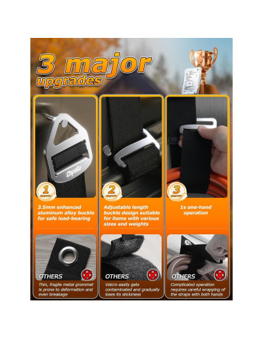 Organizador de Cables Chfeila - Paquete de 4, Ajustable 35-45cm