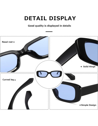 Gafas de sol KIMORN rectangulares UV400 para hombres y mujeres