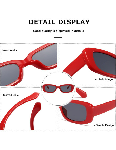 Gafas de sol Kimorn K1200 UV400 Marco Rojo Lente Gris