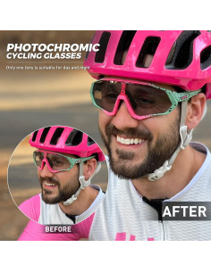 Gafas de Ciclismo KAPVOE Fotoquímicas UV400 para Adultos 2