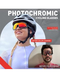 Gafas de Ciclismo KAPVOE Fotoquímicas UV400 para MTB 2
