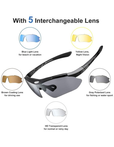 Gafas de sol deportivas ROCKBROS polarizadas UV400 para ciclismo