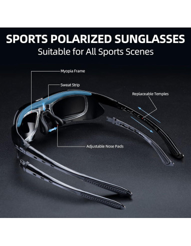 Gafas de sol deportivas ROCKBROS polarizadas UV400 para ciclismo
