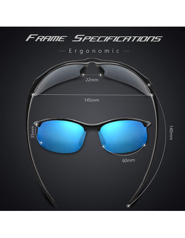 Gafas de sol deportivas JULI MJ8002 polarizadas unisex