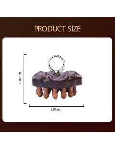 Masajeador de cuero cabelludo OYAMEQICH de bambú 8cm 2