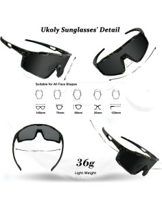 Gafas de sol deportivas Ukoly modelo 620 con UV400 2