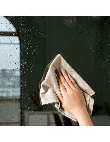 Paquete de 12 paños de limpieza Puomue 30x40 cm sin pelusa