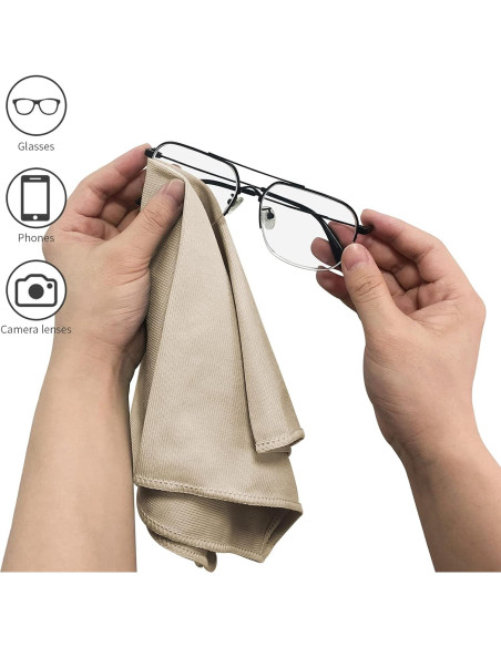 Paquete de 12 paños de limpieza Puomue 30x40 cm sin pelusa